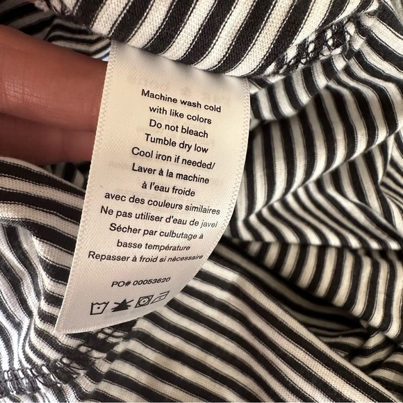 Rag & Bone The slub t-shirt dress black white striped ladies size M NWT - Picture 6 of 10